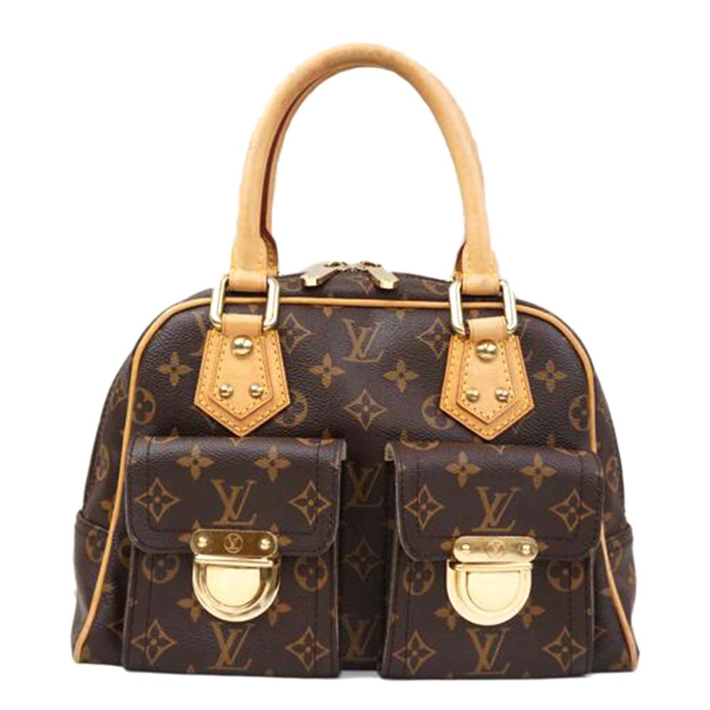Louis Vuitton Manhattan PM Monogram Tote Bag Brown